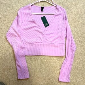 Crop top purple sweater